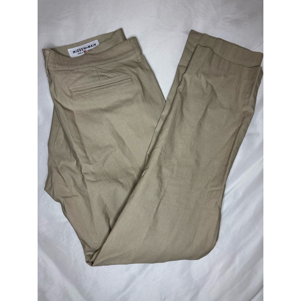 Mizzen + Main‎ Helmsman Khaki Chino Pants Size 32 Performance Casual Lightweight